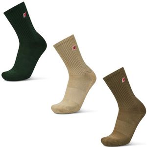 New Balance Crew 3 Pack Unisex Sokken - Groen - Maat: 35-38 - Katoen - Foot Locker