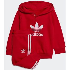 Adidas Adicolor Hoodie Set Unisex Hoodies - Rood  - Katoen Canvas - Foot Locker