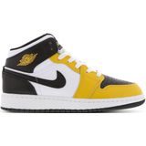 Jordan 1 Mid Unisex Schoenen - Geel  - Textil, Leer - Foot Locker