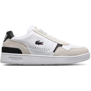 Lacoste T-clip Heren Schoenen - Beige - Maat: 44 - Leer - Foot Locker