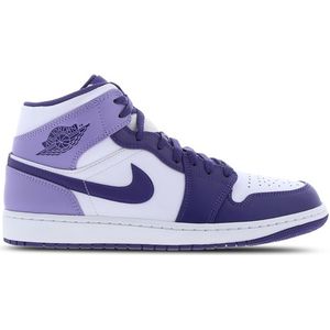 Jordan 1 Mid Heren Schoenen - Paars  - Leer, Synthetisch - Foot Locker