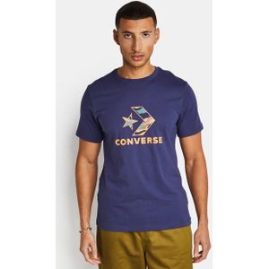 Converse All Star Heren T-shirts - Blauw  - Katoen Jersey - Foot Locker