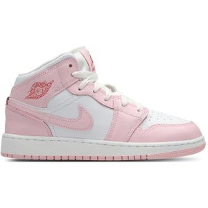 Jordan Aj1 Mid Unisex Schoenen - Roze - Maat: 39 - Leer - Foot Locker