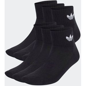 Adidas Mid Ankle 6 Pairs Unisex Sokken - Zwart  - Katoen - Foot Locker