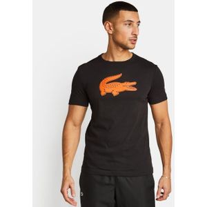 Lacoste Big Croc Logo Heren T-shirts - Zwart  - Foot Locker