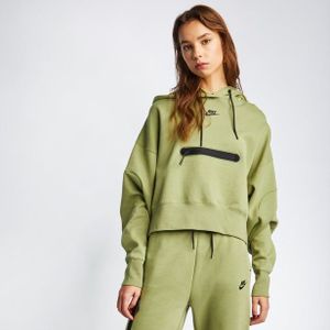 Nike Tech Fleece Dames Hoodies - Groen  - Foot Locker