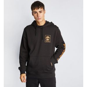 Timberland Stack Logo Heren Hoodies - Zwart  - Foot Locker