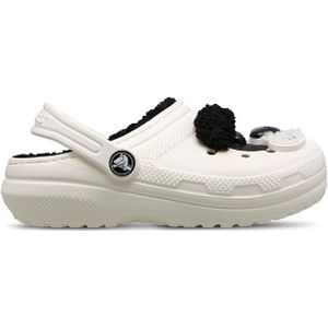 Crocs - Classic Lined I AM Panda Bear - Klompen - Chalk/Black - 100% Polyester