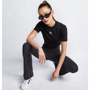 Adidas Tref Crop Tee Dames Sweatshirts - Zwart  - Katoen Jersey - Foot Locker