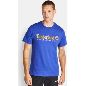 Timberland 50th Anniversary Heren T-shirts - Blauw  - Katoen Jersey - Foot Locker
