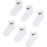 Nike Kids Colorful Quarter Korte Sokken 6 Paren Wit