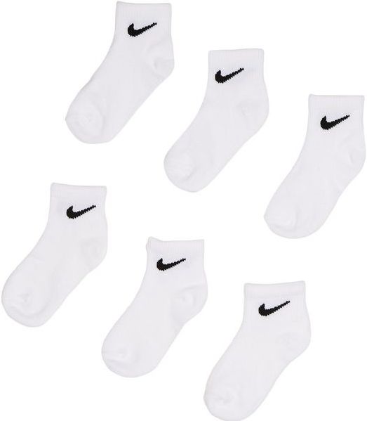 Nike Kids Colorful Quarter Korte Sokken 6 Paren Wit