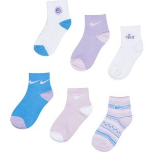 Nike Kids Ankle 6 Pack Unisex Sokken - Roze - Maat: 23.5 - 27 - Katoen - Foot Locker