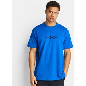 Napapijri Box Heren T-shirts - Blauw  - Katoen Jersey - Foot Locker