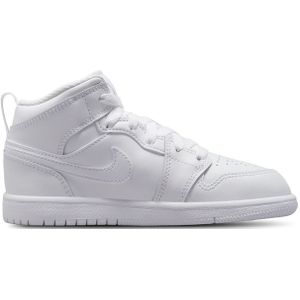 Jordan 1 Mid Unisex Schoenen - Wit  - Leer - Foot Locker