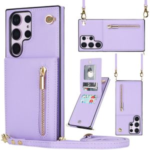 Solidenz Fashion Wallet hoesje met koord Samsung Galaxy S23 Ultra - Violet