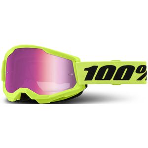 Crossbril 100% Strata 2 Neon Geel-Roze