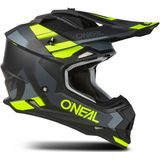 Crosshelm O'Neal 2SRS SPYDE V.23 Zwart-Grijs-Neon Geel