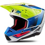 Crosshelm Alpinestars SM5 Sail Geel Fluo-Blauw-Zilver Enamel