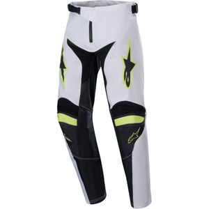 Crossbroek Jeugd Alpinestars Racer Lucent Wit-Neon-Rood-Geel Fluo