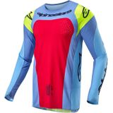 Alpinestars - Techstar Ocuri - Jersey - Lichtblauw Geel Fluor Rood