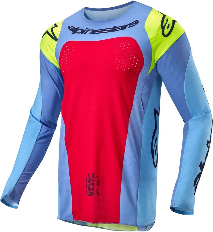 Alpinestars - Techstar Ocuri - Jersey - Lichtblauw Geel Fluor Rood