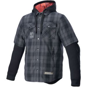 Motorshirt Alpinestars MO.ST.EQ Tartan Teergrijs-Zwart