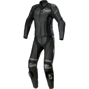 Leren Motorpak 2-delig Alpinestars Stella GP Plus Zwart-Metallic Grijs