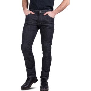 Motorjeans Course Burnout Aramide-Versterkte Slim Fit Zwart