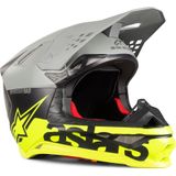 Crosshelm Alpinestars Supertech M8 Mips® Radium Mat Zwart-Grijs-Neon Geel