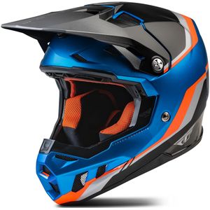 Crosshelm FLY Racing Formula CC Driver Blauw-Oranje-Zwart