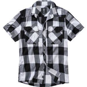 Shirt Brandit Check Halfsleeve Wit-Zwart