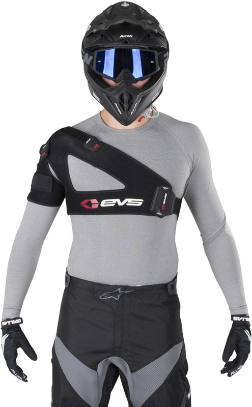 EVS SPORTS - SB03 - Schoudervullingen - Zwart - Ademend Mesh