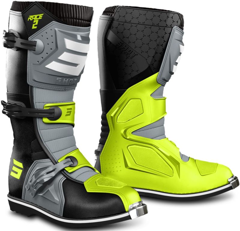 Shot - Race 2 - Off-road Laarzen - Zwart - Synthetisch Leer - Slijtvast