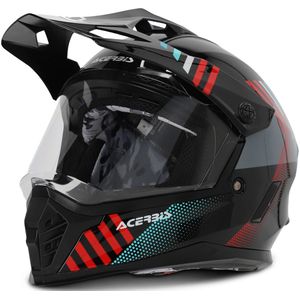 Adventure Helm Kinderen Acerbis Rider Dual Zwart-Rood