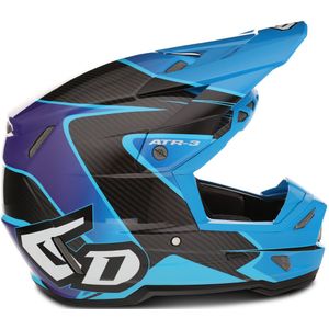 Crosshelm Kinderen 6D ATR-3Y Wave Glanzend Cyaan-Blauw-Paars