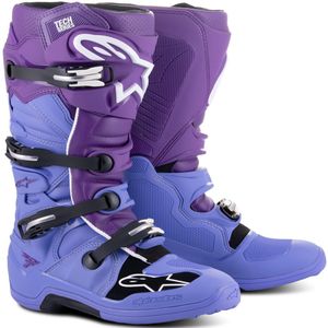 Crosslaarzen Alpinestars Tech 7 Paars-Wit