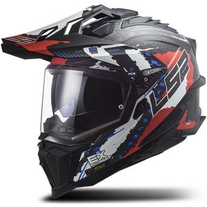 Adventure Helm LS2 MX701 C EXPLORER Extend Mat Zwart-Rood