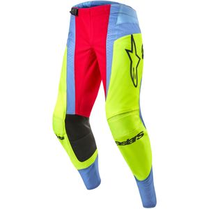 Crossbroek Alpinestars Techstar Ocuri Lichtblauw-Geel Fluo-Rood