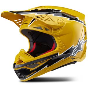 Crosshelm Alpinestars Supertech S-M10 Ampress Zwart-Geel