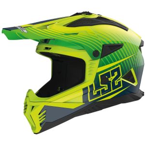 Crosshelm LS2 MX708 Fast II Duck Mat Hi-Vis Groen-Hi-Vis Geel