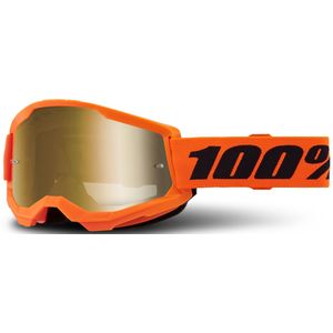 Crossbril 100% Strata 2 Neon Oranje-Goud