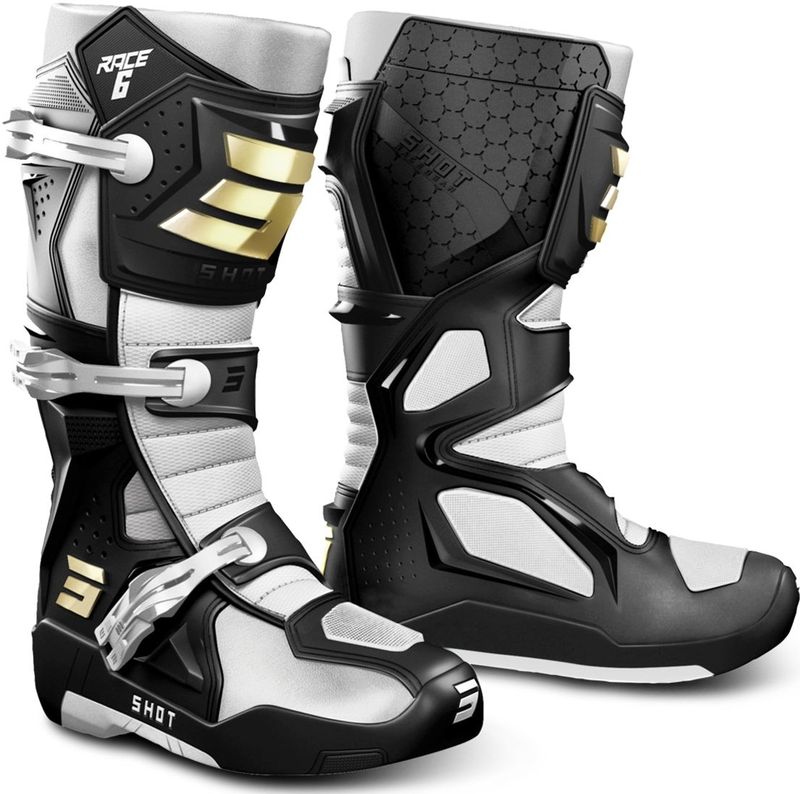 Shot - Race 6 - Crosslaarzen - Anatomisch Voorgevormd - Hoogwaardig Synthetisch Leer