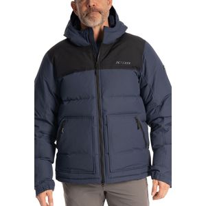 Jas Klim Sawtooth Down Hooded Blauw-Zwart