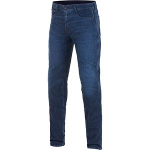 Motorjeans Alpinestars Copper V2 Plus Denim Regular Fit Donker Gevoerd Blauw