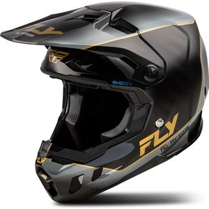 Crosshelm FLY Racing Formula CC L.E. Underglow Zwart-Grijs-Goud