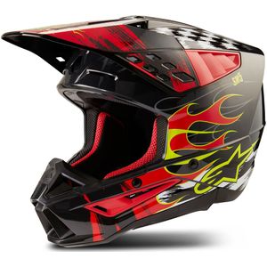 Crosshelm Alpinestars SM5 Mineral Grijs-Rood