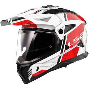 Adventure Helm LS2 MX702 Pioneer II Hill Wit-Rood