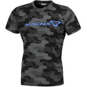 T-shirt Macna Dazzle Logo 2.0 Grijs-Zwart-Blauw