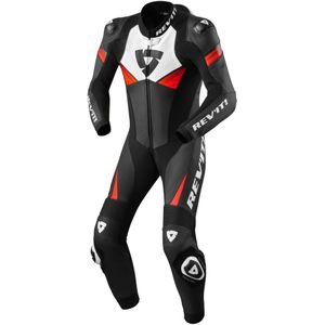 Leren Motorpak Rev'It! Piece Suit Argon 2 Zwart-Neon Rood